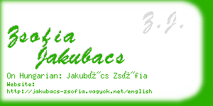 zsofia jakubacs business card